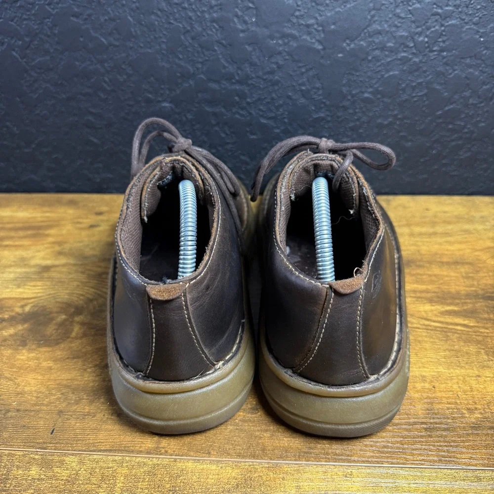 Skechers‎ Comfort Construction Brown Leather Oxford Shoes Mens 8 VTG Y2K 90s